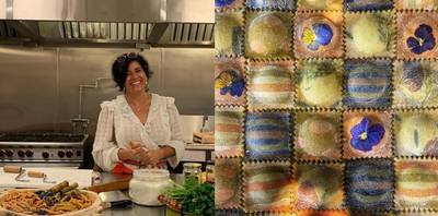 Fiona Afshar, 54, taught herself how to make pasta and began adding an artistic twist with colours and patterns. All images courtesy Fiona Afshar