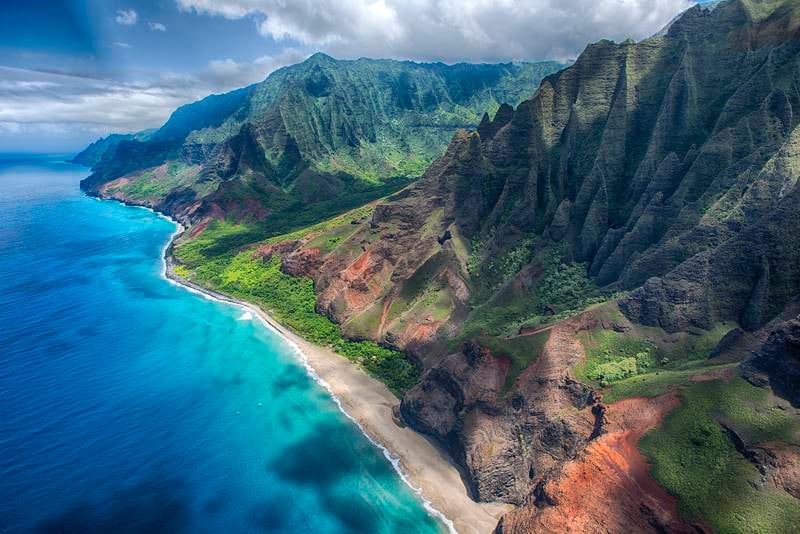 9. Famous Na Pali Coast, Kauai, Hawaii, US.
