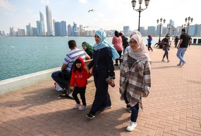 The Corniche area of Abu Dhabi is a perfect choice for those who want to enjoy the hustle and bustle of city life. Victor Besa / The National