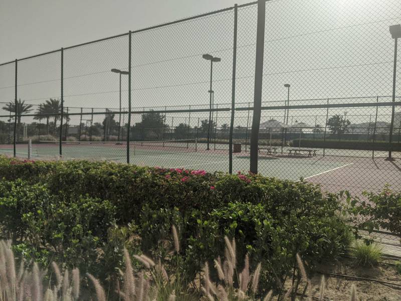 The tennis courts in Mira are popular with members of the community.