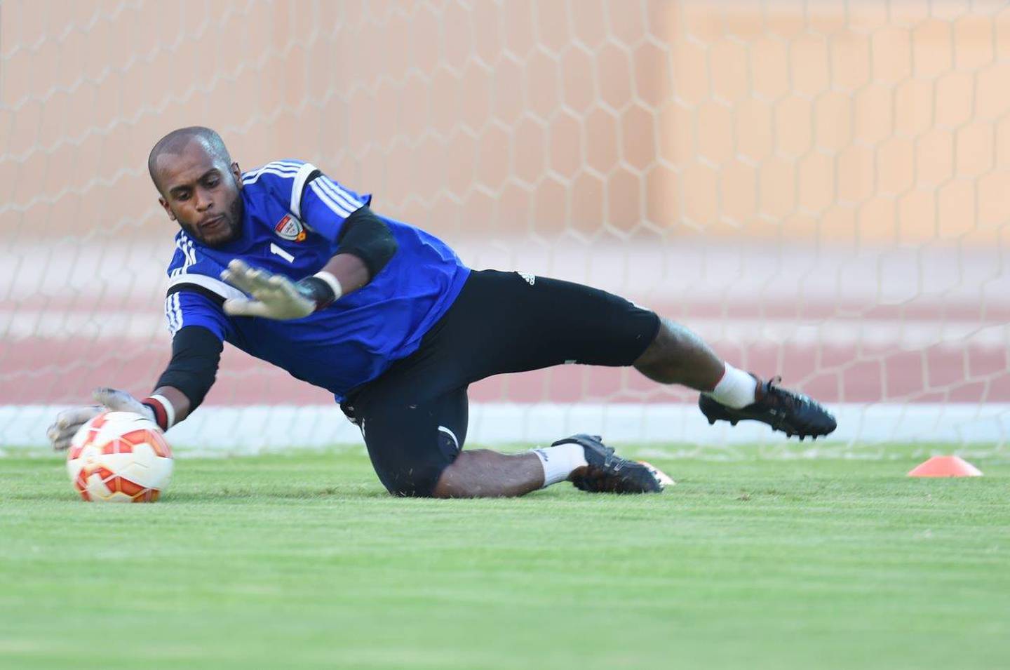 Ali Khaseif of the UAE takes part in a training session prior to the teams trip to East Timor. 25 Ma 2015. Photo Courtesy: UAE FA *** Local Caption ***  on26ma-UAETraining2.jpg