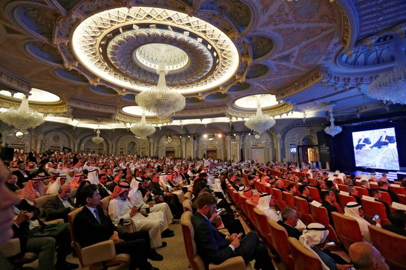 People attend the Future Investment Initiative conference in Riyadh, Saudi Arabia October 24, 2017. REUTERS/Faisal Al Nasser