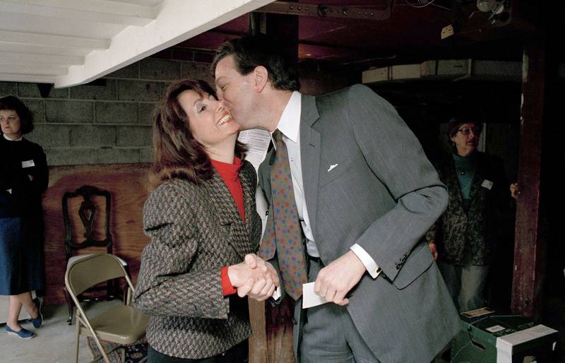 Ms Pelosi and her husband Paul in 1987. AP