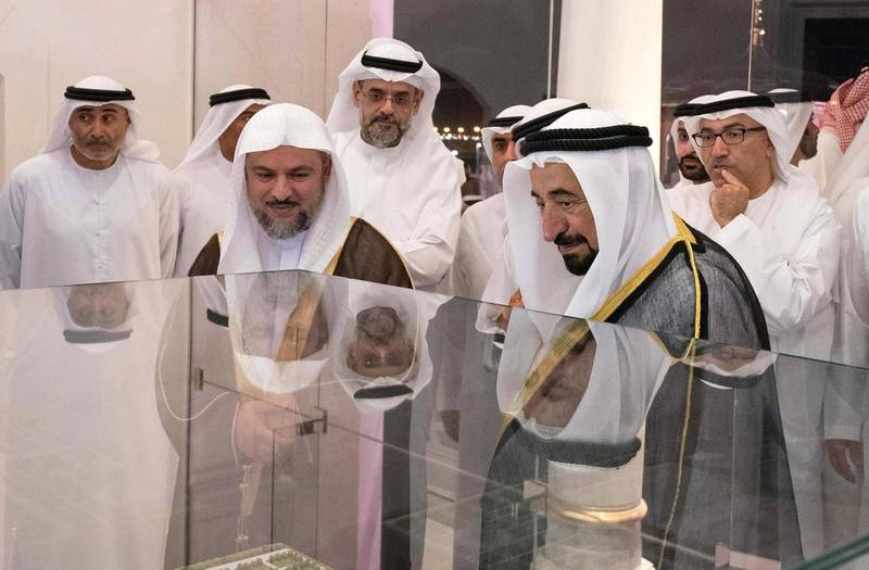 Dr. Sheikh Sultan bin Muhammad Al Qasimi, Supreme Council Member and Ruler of Sharjah, inaugurates Sharjah Mosque in Al Tay area. WAM