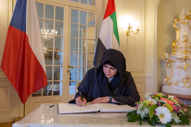 Sheikha Latifa bint Mohammed, chairwoman of the Dubai Culture and Arts Authority and member of the Dubai Council, in Prague, the Czech Republic. All photos: Wam