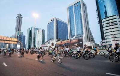 The free event is the largest for the cycling community in the emirate.