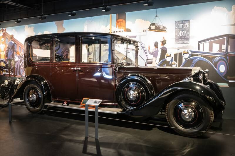Queen Mary's 1935 Daimler. Queen Mary, Queen Elizabeth's Grandmother, owned the car from 1935 until her death in 1953. Photo: Garry Jones/Coventry Transport Museum