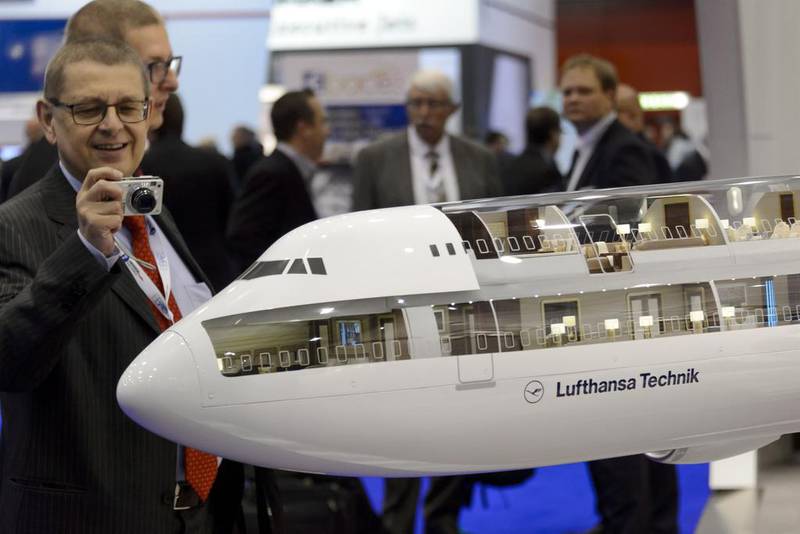 Lufthansa Technik Middle East's work on an Etihad part in Dubai South is part of a larger tie-up between Etihad Aviation Group and Lufthansa Group. Jasper Juinen / Bloomberg