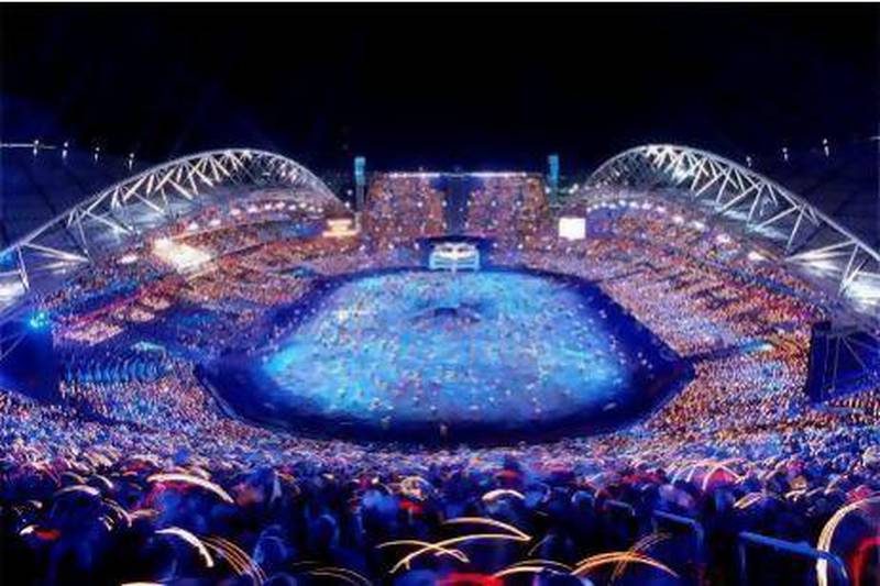 The opening ceremony of the Sydney 2000 Olympic Games in Sydney, Australia.