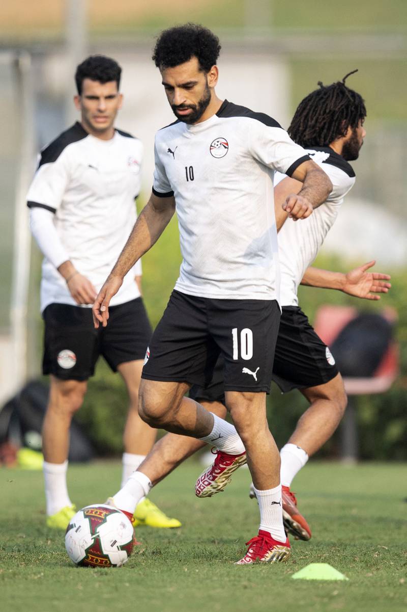 Egypt's Mohamed Salah controls the ball. AFP