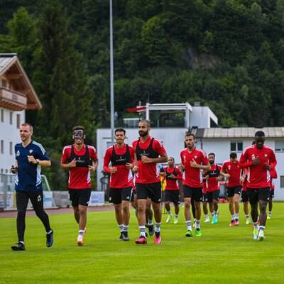 New UAE football manager Paulo Bento leads his first training session with the national team at a camp in Austria.