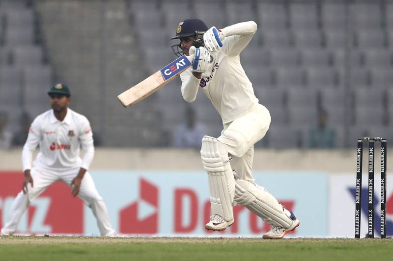 India's Shubman Gill bats during the first day. AP