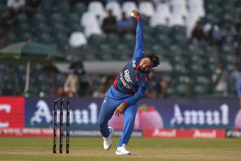 Afghanistan's star bowler Rashid Khan struggled at the Asia Cup. AP