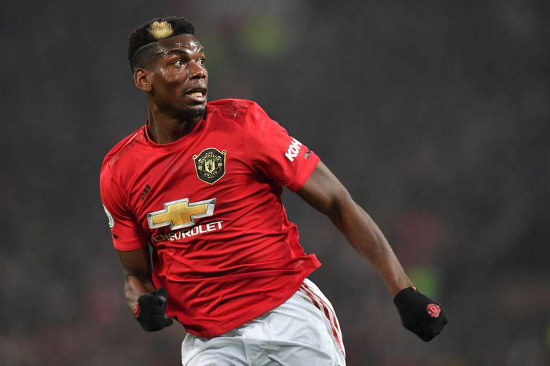Paul Pogba asked his Manchester United teammates to wear anti-racism wrist bands during warm-up before the match against Newcastle United at Old Trafford. AFP
