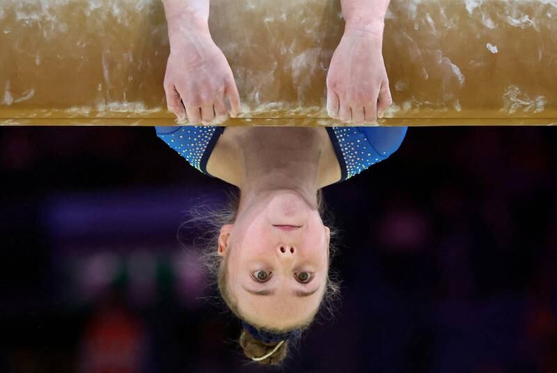Scotland's Eilidh Gorrell in the gymnastics women's team final and individual qualification during the Commonwealth Games at Arena Birmingham in Britain, on July 30, 2022.