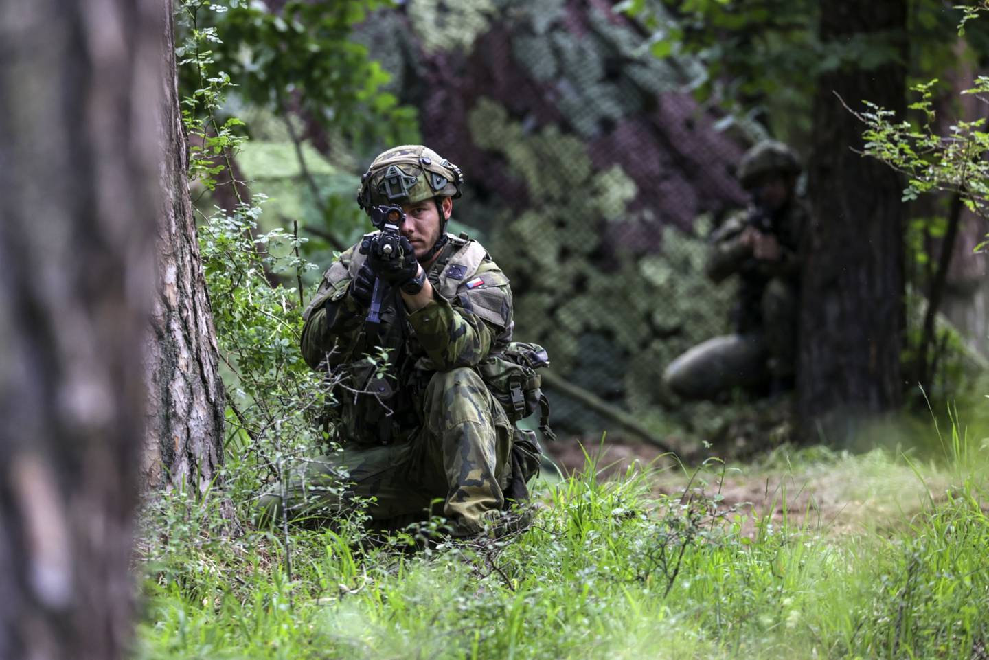 A Czech Army soldier during the Combined Resolve 17 multinational training exercise. Bloomberg