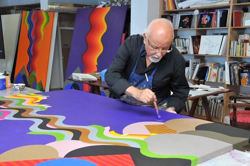 Mohamed Melehi, now 84, is one of Morocco's most significant artists. H Chergui