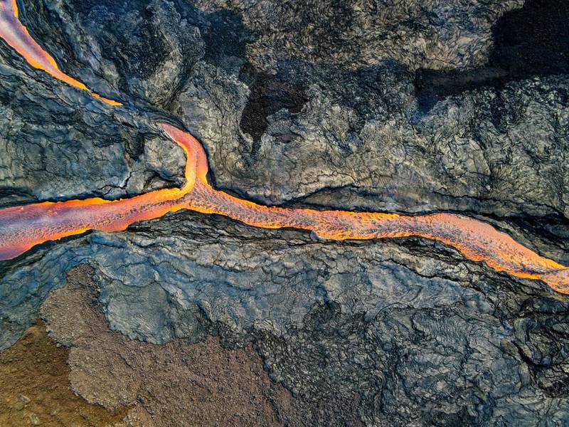 A lava channel from Mauna Loa in Hawaii, the world's largest active volcano. AFP
