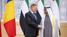 President Sheikh Mohamed meets Romanian President Klaus Iohannis