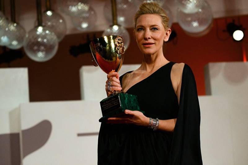 Cate Blanchett won the Coppa Volpi for Best Actress she received for 'Tár'. AFP