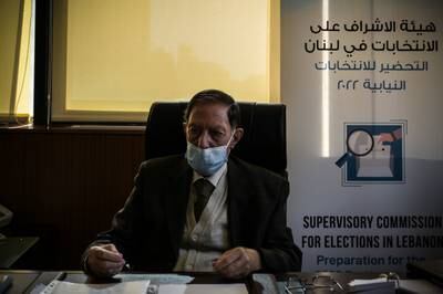 President of Lebanon's supervisory commission for elections, retired judge Nadim Abdelmalak, at his office in Beirut, talks about how current lack of power and funding mean the department is unable to effectively observe the upcoming general election.