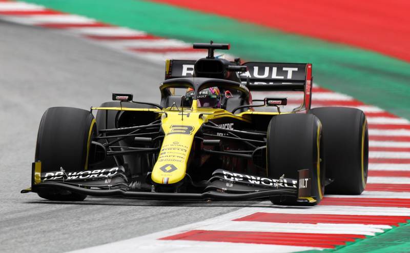 Renault's Daniel Ricciardo during practice. Reuters