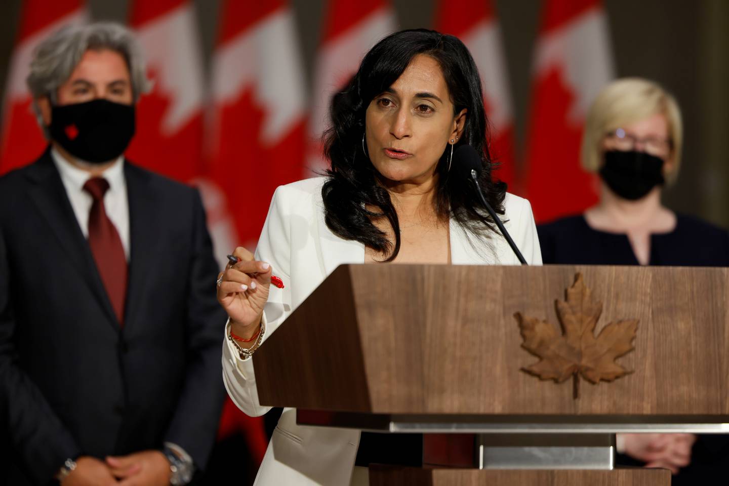 Though she has no military background, Anita Anand played an integral role in helping Canada navigate the pandemic. Reuters