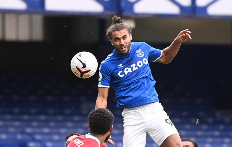 Dominic Calvert-Lewin - 8: Emerging as a top-class centre forward. Towering header for the second equaliser capped a splendid performance. A constant irritant for Liverpool's defence. AFP