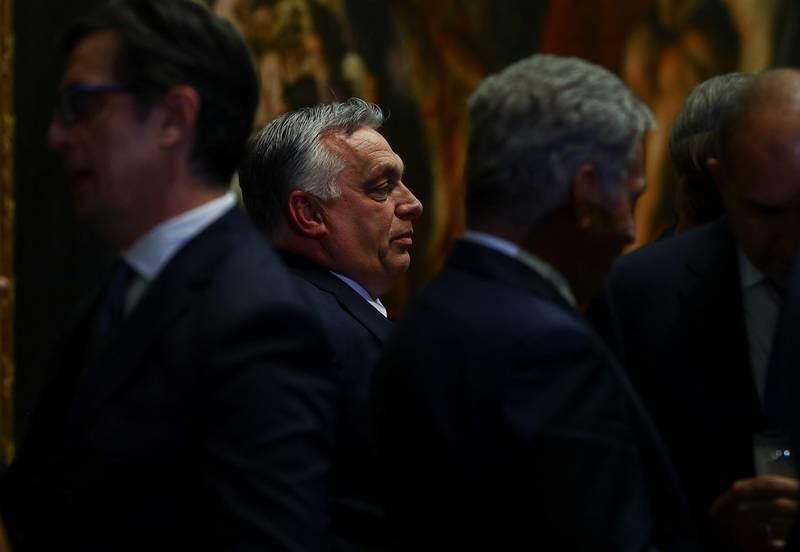 Hungarian Prime Minister Viktor Orban attends a Nato summit dinner in Madrid last month. Reuters
