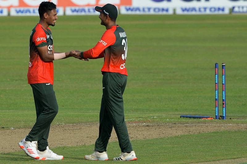 Bangladesh's Mustafizur Rahman picked up three wickets on Wednesday. AFP