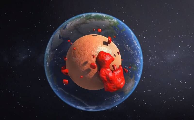 An artist's impression of the African blob.