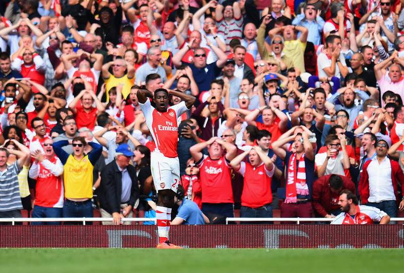 Danny Welbeck made his debut for Arsenal but his finishing touch was not up to mark. Shaun Botterill / Getty Images