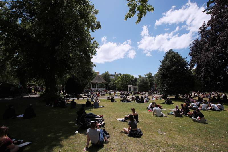 A general view of Forbury Gardens during a Black Lives Matter protest in Reading. Reuters