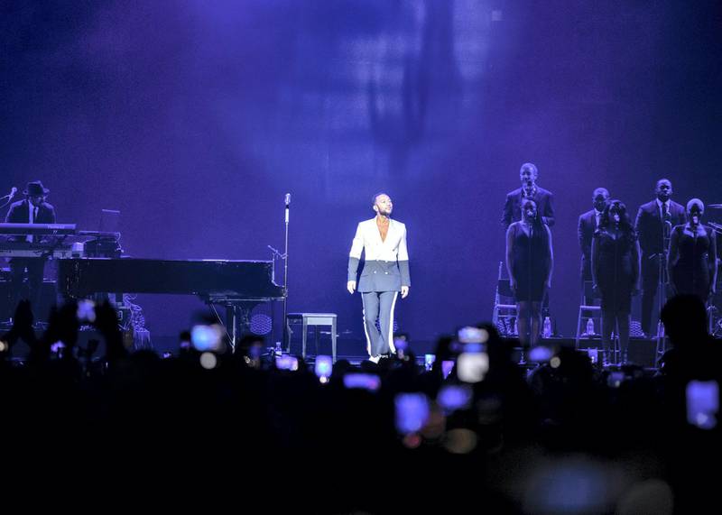 DUBAI, UNITED ARAB EMIRATES. 30 JANUARY 2020. John Legend performing at Coca Cola arena in Dubai.(Photo: Reem Mohammed/The National)Reporter:Section: