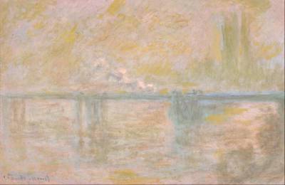 'Charing Cross Bridge, London' by Claude Monet. After it was stolen from a Rotterdam museum, the mother of one of the alleged thieves claimed she burned the artwork in her fireplace to protect her son. Photo: Commons
