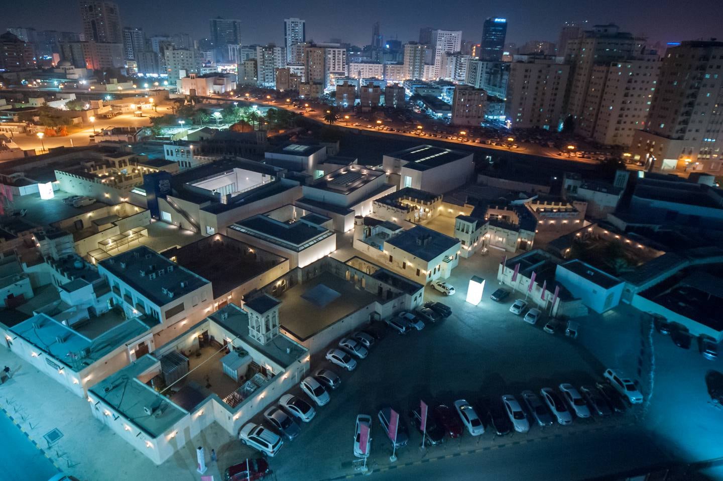 An aerial image of Al Mureijah Square taken in 2017. Photo: Sharjah Art Foundation
