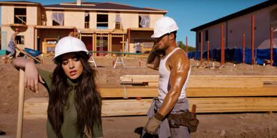 Sam Asghari and Camila Cabello in Fifth Harmony's Work From Home video in February 2016. YouTube