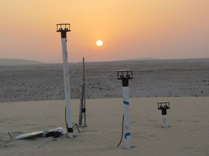 While collecting data in Qatar, the researchers found that when the wind blew over the surface of a dune, it skimmed off the upper layer, creating imbalances in the air pressure that resulted in weak air currents and "evanescent" or fleeting waves of moisture passing down through the dune.