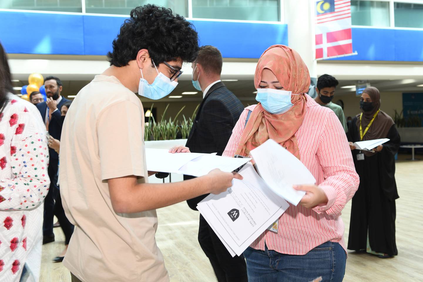 Pupils at Gems Wellington International School celebrate their excellent GCSE results. Photo: Gems Education