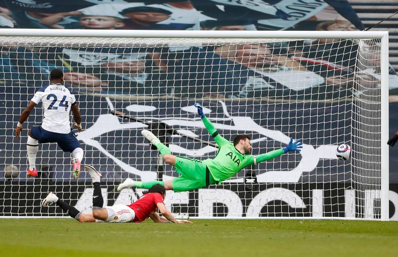 TOTTENHAM PLAYER RATINGS: Hugo Lloris – 6. Strong save to deny Cavani but had no chance with Fred’s follow up. Pulled off a brilliant low block on Fernandes but was left diving at air for Cavani’s brilliant header and was beaten at near post by Greenwood. Getty Images