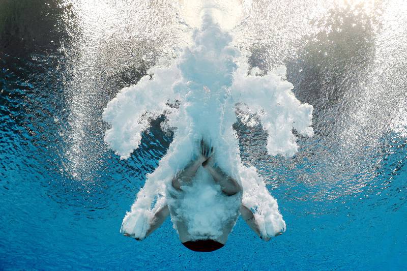 England's Matthew Lee in action in the men's 10-metre platform competition at the Commonwealth Games - at Sandwell Aquatics Centre in Birmingham, on August 7, 2022. Reuters