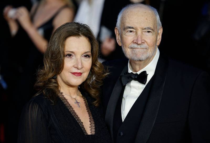 US-British film producers Barbara Broccoli and Michael G Wilson pose on the red carpet. Broccoli is the daughter of ‘James Bond’ producer Albert Broccoli. Photo: AFP