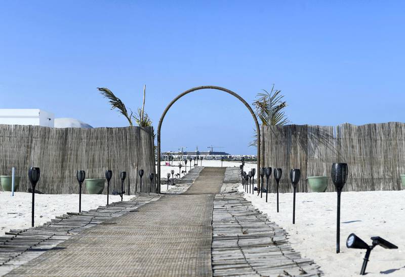 Abu Dhabi, United Arab Emirates - Pure Eco Retreat is an ideal getaway for adults to relax and rejuvenate, tucked away on Jubail Island in the heart of Abu Dhabi city. Khushnum Bhandari for The National