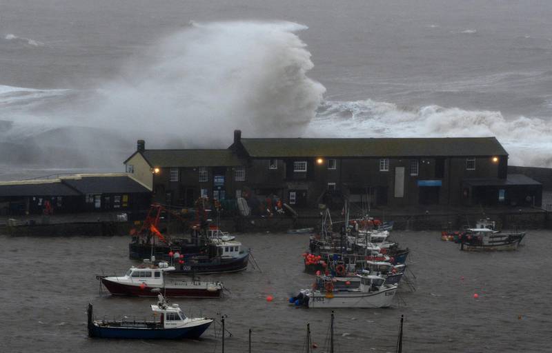 Storm Ciara arrives in Lyme Regis, United Kingdom. Getty Images