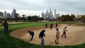 Ground staff ensure Hero Dubai Desert Classic first round goes ahead after heavy rain