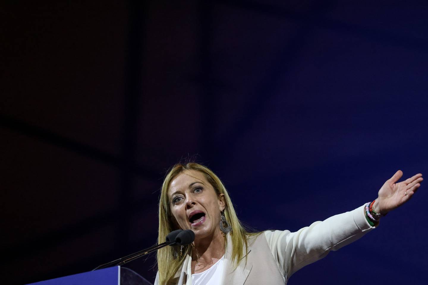 Giorgia Meloni and her Brothers of Italy party are heavily favoured to win Sunday's election. Bloomberg
