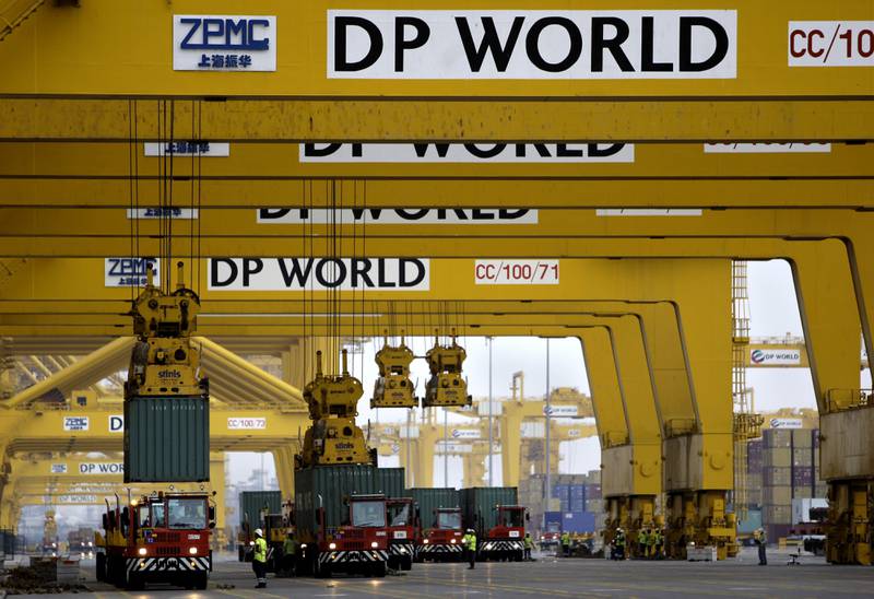 DP World recorded a 10.2 per cent increase in first-quarter container shipping volumes. AP Photo / Kamran Jebreili