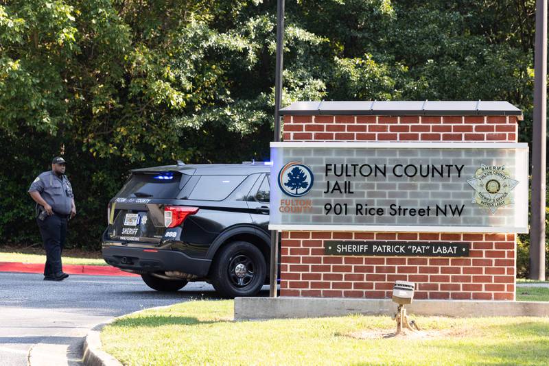 Donald Trump is expected to surrender at Fulton County Jail  in Atlanta, Georgia on Thursday. AFP