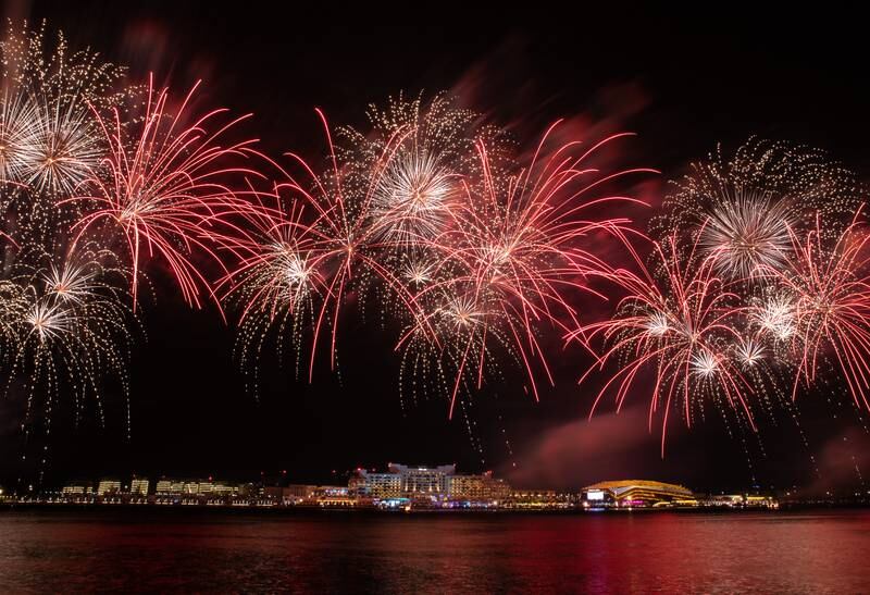 The display at Yas Bay Waterfront was one of many to take place across the UAE over the Eid weekend.