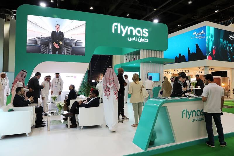 The Flynas stand.  Pawan Singh / The National